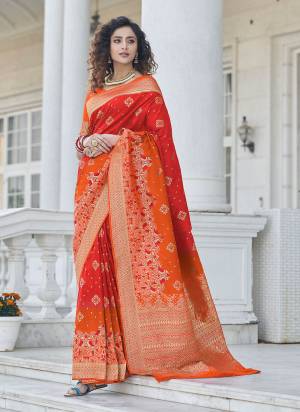 For A Different Look ,Grab These Saree in Beautiful Colored Pair With Contrasting Blouse These Saree And Blouse Are Fabricated on Banarasi Silk.Its Beautified With Heavy Wevon Jari Designer Work.