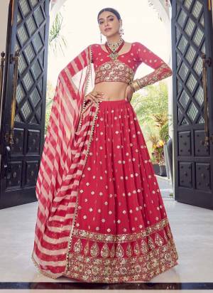 For A Designer Look, Grab These Heavy Designer Lehenga in Beautiful Colored Pair With Pretty Blouse And Dupatta.These Lehenga And Blouse Are Fabricated On Georgette pair With Georgette Dupatta.Its Beautified With Designer Work.