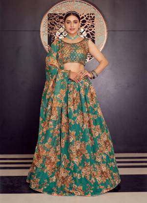 For A Designer Look, Grab These Heavy Designer Lehenga in Beautiful Colored Pair With Pretty Blouse And Dupatta.These Lehenga And Blouse Are Fabricated On Organza pair With Soft Net Dupatta.Its Beautified With Designer Work.