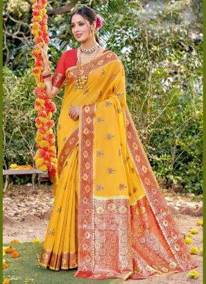 Grab These Saree in Pretty Colored Pair With Blouse These Saree And Blouse Are Fabricated On Cotton Based.Its Beautified With Heavy Wevon Designer Work.