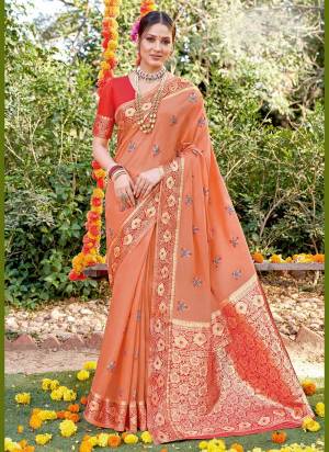 Grab These Saree in Pretty Colored Pair With Blouse These Saree And Blouse Are Fabricated On Cotton Based.Its Beautified With Heavy Wevon Designer Work.