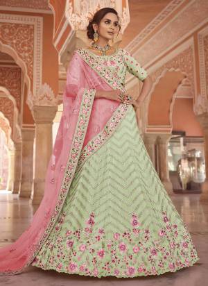 Flaunt Your Rich And Elegant Look Wearing This Designer?Lehenga Choli in All Over Beautiful Colored.These Lehenga And Blouse Are Fabricated On Georgette Pair With Soft Net Blouse.Its Beautified With Heavy Designer Work.