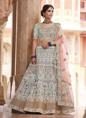 Flaunt Your Rich And Elegant Look Wearing This Designer?Lehenga Choli in All Over Beautiful Colored.These Lehenga And Blouse Are Fabricated On Crepe Pair With Soft Net Blouse.Its Beautified With Heavy Designer Work.