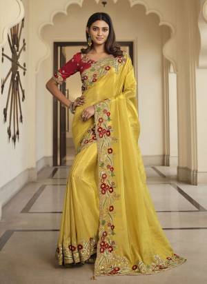 Grab These Designer Saree in Fine Colored Pair With Desiggner Blouse.These Saree And Blouse Are Fabricated On Art Silk.Its Beautified With Heavy Designer Embroidery Work.