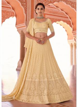 For A Designer Look, Grab These Heavy Designer Lehenga in All Over Beautiful Colored.These Lehenga And Blouse Are Fabricated On Georgette Pair With Soft Net Dupatta.Its Beautified With Heavy Designer Work.