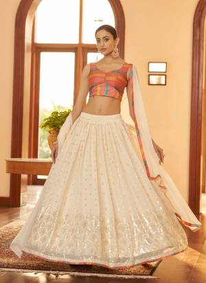 For A Different Look,Grab These Designer Lehenga in All Over Beautiful Colored.These Lehenga And Dupatta Are Fabricated On Georgette Pair With Cotton Blouse.Its Beautified With Designer Work.