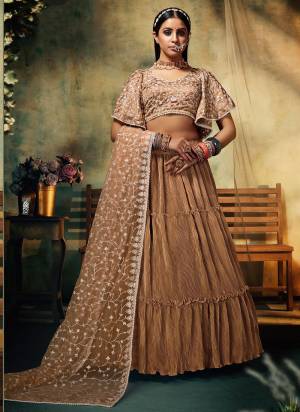 Grab These Heavy Designer Lehenga Choli in All Over Beautiful Colored.These Lehenga And Blouse Are Fabricated On Devsena Satin Pair With Butterfly Net Dupatta.Its Beautified With Designer Work.