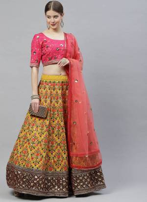 Grab These Designer Lehenga Choli in All Over Fine Colored.These Lehenga And Blouse Are Fabricated On Art Silk Pair With Net Blouse.Its Beautified With Heavy Designer Work.