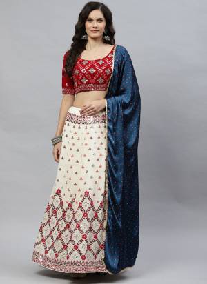 For A Designer Look,Grab These Designer Lehenga in All Over Fine Colored.These Lehenga And Blouse Are Fabricated On Georgette Pair With Net Dupatta.Its Beautified With Thread,Sequance Embroidery Work.