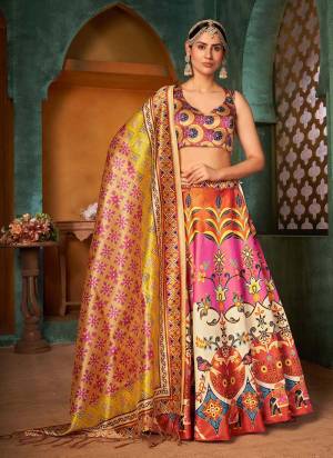 Grab These Lehenga Choli in All Over Fine Colored.These Lehenga And Blouse Are Fabricated On Rera Silk Pair With Assam Silk Dupatta.Its Beautified With Designer Digital Printed Work.