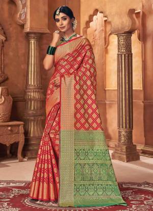 Grab These Beautiful Saree Come With Pretty Blouse.These Saree And Blouse Are Fabricated On Patola Silk.Its Beautified With Heavy Jari Wevon Designer Work.