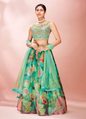 For A Designer Look,Grab These Designer Lehenga in All Over Fine Colored.These Lehenga is Fbaricated On Organza Pair With Soft Net Dupatta And Art Silk Blouse.Its Beautified With Heavy Designer Work.