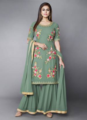 For A Designer Look,Grab These Suit in All Over Fine Colored.These Top And Bottom Are Fabricated On Georgette Pair With Georgette Dupatta.Its Beautified With Designer Work.