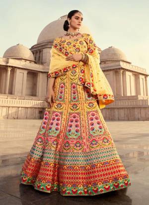 Grab These Designer Lehenga Choli in All Over Fine Colored.These Lehenga And Blouse Are Fabricated On Art Silk Pair With Net Dupatta.Its Beautified With Designer Work.