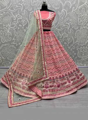 For A Designer Look,Grab These Beautiful Colored Lehenga Choli.These Lehenga And Blouse Are Fabricated On Georgette Pair With Soft Net Blouse.Its Beautified With Designer Thread,Sequance Embroidery Work.