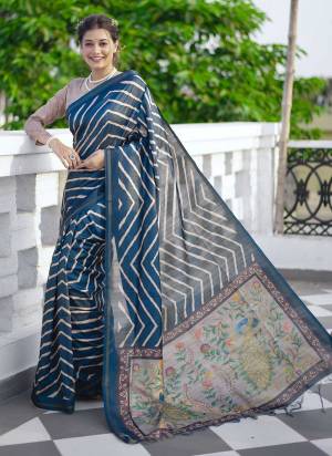 For A Beautiful Look,Grab These Saree in All Over Fine Colored.These Saree is Fabricated On Tussae Silk Pair With Art Silk Blouse.Its Beautified With Wevon Jari Border,Laheriya Printed Work.