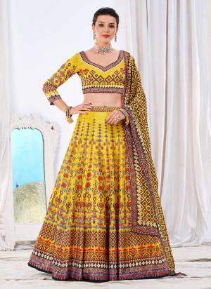 For A Designer Look,Grab These Beautiful Colored Lehenga Choli pair With Blouse And Dupatta.These Lehenga And Blouse Are Fabricated On Chinon Pair With Chinon Dupatta.Its Beautified With Designer Digital Printed Work.