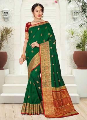 For A Casual Wear,Grab These Saree in Fine Colored Pair With Blouse.These Saree and Blouse Are Fabricated On Silk.Its Beautified With Heavy Jari Wevon Designer Work.