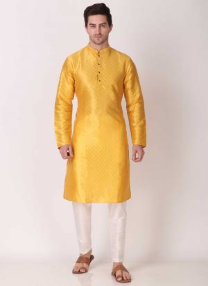 Grab These Traditional Wear Kurta paijama Come Wth Fine Colored.These Kurta And Bottom Are Fabricated On Art Silk.Its Beautified With Wevon Designer Work.