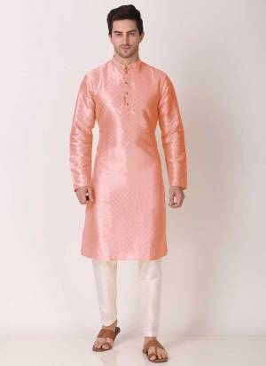 Grab These Traditional Wear Kurta paijama Come Wth Fine Colored.These Kurta And Bottom Are Fabricated On Art Silk.Its Beautified With Wevon Designer Work.