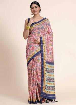 For A Beautiful Look,Grab These Fine Colored Saree Pair With Blouse.These Saree is Fabricated On Chanderi Cotton Pair With Silk Blouse.Its Beautified With Viscose Digital Printed And Weaving Sequance Designer Work.