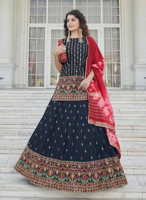 For A Designer Look,Grab These Lehenga Choli in All Over Fine Colored.These Lehenga And Blouse Are Fabricated On Chinon Chiffon Pair With Net Dupatta.Its Beautified With Gota Patti,Thread,Sequance Embroidery Work.