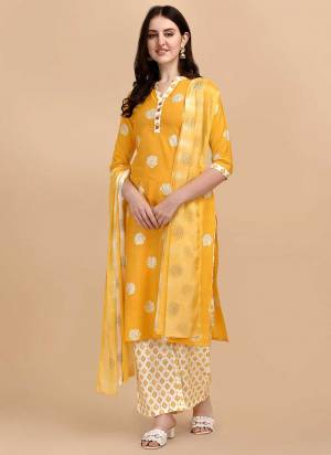 Grab These Readymade Suit in All Over Fine Colored.These Top And Bottom Are Fabricated On Chanderi Pair With Chinon Dupatta.Its Beautified With Designer Printed Work.Its Available in All Regular Size.