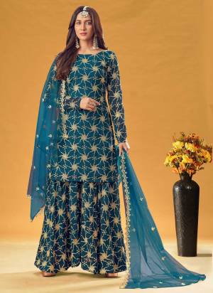 Grab These Beautiful Colored Suit Pair With Bottom And Dupatta.These Top is Fabricated On Faux Georgette Pair With Georgette Bottom And Net Dupatta.Its Beautified With Designer Heavy Embroidery Work. 