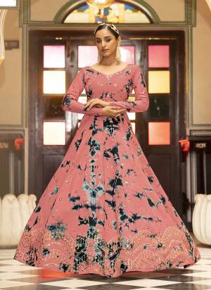 For A Beautiful Look,Grab These Beautiful Colored Gown.These Gown is Fabricated On Cotton.Its Beautified With Designer Shibori Printed,Sequance Embroidery Work.