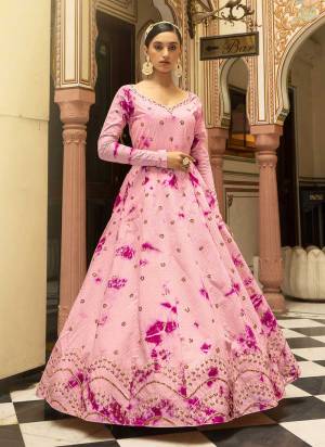 For A Beautiful Look,Grab These Beautiful Colored Gown.These Gown is Fabricated On Cotton.Its Beautified With Designer Shibori Printed,Sequance Embroidery Work.