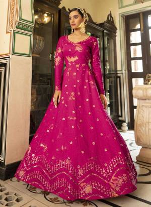 For A Beautiful Look,Grab These Beautiful Colored Gown.These Gown is Fabricated On Cotton.Its Beautified With Designer Shibori Printed,Sequance Embroidery Work.