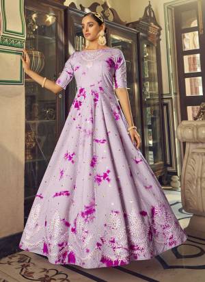 For A Beautiful Look,Grab These Beautiful Colored Gown.These Gown is Fabricated On Cotton.Its Beautified With Designer Shibori Printed,Sequance Embroidery Work.