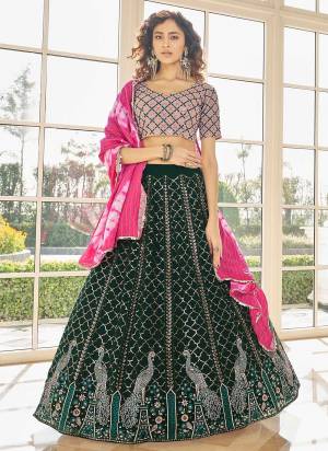 For A Designer Look,Grab These Beautiful Colored Lehenga Choli Pair With Designer Blouse And Dupatta.These Lehenga And Blouse Are Fabricated On Georgette Pair With Georgette Dupatta.Its Beautified With Designer Work. 