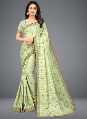 Grab These Saree in Fine Colored Pair With Blouse.These Saree And Blouse Are Fabricated On Manipuri Silk.Its Beautified With Heavy Designer  Embroidery Work. 