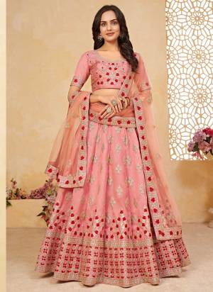 For A Designer Look,Grab These Lehenga in All Over fine Colored Pair With Designer Dupatta And Blouse.These Lehenga And Blouse Are Fabricated On Silk Pair With Net Dupatta.Its Beautified With Heavy Designer Work.