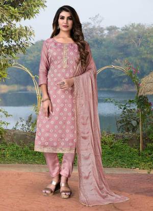 For A Feastive Wear,Grab These Suit in Fine Colored Pair With Bottom And Dupatta.These Top is Fabricated On Modal Chanderi Pair With Santoon Bottom And Fancy Dupatta.Its Beautified With Fancy Embroidery Work.