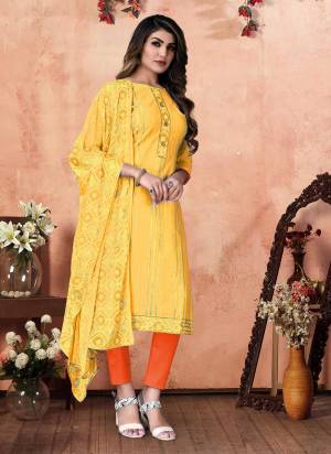 For A Beautiful Look,Grab These Suit in All Over Fine Colored.These Top Is Fabricated On Cotton Pair With Cotton Bottom And Fancy Dupatta.Its Beautified With Designer Embroidery Work.