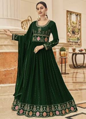 For A Looking Different,Grab These Suit in Fine Colored Pair With Bottom And Dupatta.These Top Is Fabricated On Faux Georgette Pair Santoon Bottom And Chiffon Dupatta.Its Beautified With Designer Work.