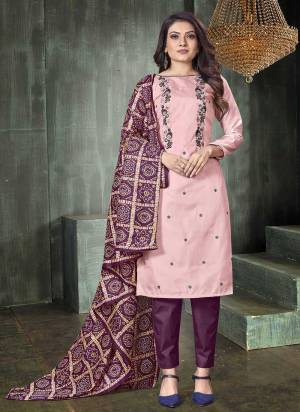 For A Casual Wear,Grab These Suit in Fine Colored Pair With Bottom And Dupatta.These Top Is Fabricated On Parampara Silk Pair With Cotton Bottom And Xhinon Dupatta.Its Beautified With Designer Embroidery And Printed Work.