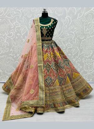 Grab These Heavy Designer Lehenga Choli in Fine Colored Pair With Blouse And Dupatta.These Blouse And Lehenga Are Fabricated On Velvet Pair With Soft Net Dupatta.Its Beautified With Heavy Designer Work.