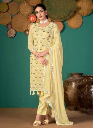 Grab These Beautiful Colored Suit.These Top And Dupatta Are Fabricated On Faux Georgette Pair With Santoon Bottom.ItsBeautified With Thread,Jari,Sequance Embroidery Work.