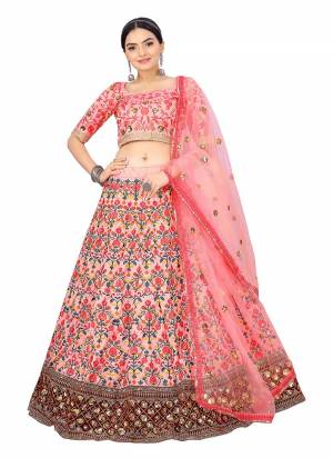 Grab These Designer Lehenga in Fine Colored Pair With Blouse And Dupatta.These Blouse And Lehenga Are Fabricated On Art Silk Pair With Silk Dupatta.Its Beautified With Designer Thread,Sequance Embroidery Work.