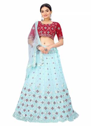 Grab These Designer Lehenga Choli in Fine Colored Pair With Blouse And Dupatta.These Lehenga And Blouse Are Fabricated On Georgette Pair With Net Blouse.Its Beautified With Gota Patti,Thread,Sequance Embroidery Work.