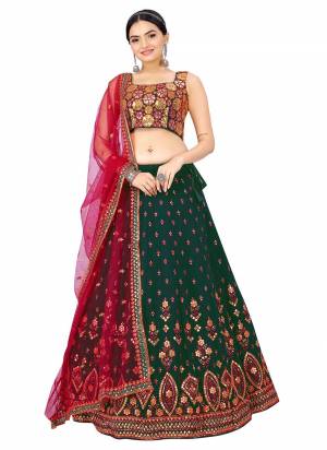 Grab These Designer Lehenga Choli in Fine Colored Pair With Blouse And Dupatta.These Lehenga And Blouse Are Fabricated On Georgette Pair With Net Blouse.Its Beautified With Gota Patti,Thread,Sequance Embroidery Work.