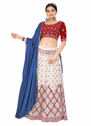 Grab These Designer Lehenga Choli in Fine Colored Pair With Blouse And Dupatta.These Lehenga And Blouse Are Fabricated On Georgette Pair With Gajji Silk Blouse.Its Beautified With Gota Patti,Thread,Sequance Embroidery Work.