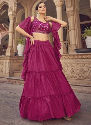 Grab These Beautiful Colored Lehenga Choli in Fine Colored Pair With Blouse And Dupatta.These Lehenga And Dupatta Are Fabricated On Chinon Pair With Art Silk.Its Beautified With Designer Thread,Mirror Embroidery Work.