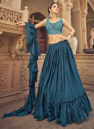 Grab These Beautiful Colored Lehenga Choli in Fine Colored Pair With Blouse And Dupatta.These Lehenga And Dupatta Are Fabricated On Chinon Pair With Art Silk.Its Beautified With Designer Thread,Mirror Embroidery Work.