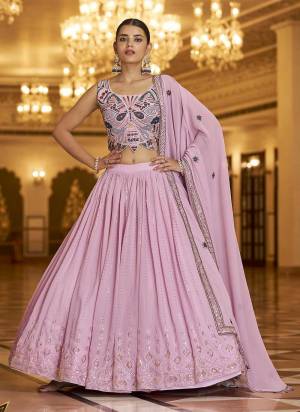 Grab These Beautiful Colored Lehenga Choli.These Leheng and Blouse Are Fabricated On Georgette Pair With Georgette Dupatta.Its Beautified With Heavy Thread,Sequance Embroidery Work.