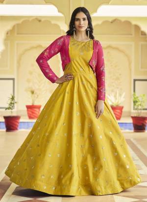 For A Festive Wear,Grab These Goen in Fine Colored Pair With koti.These Gown is Fabricated On Cotton Pair With Cotton Koti.Its Beautified With Designer Thread,Sequance Embroidery Work.