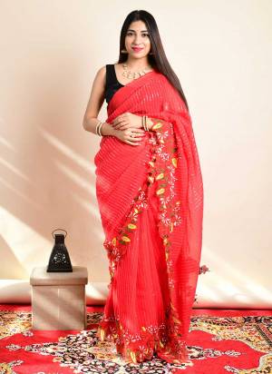 Grab These Different Looking Saree in Fine Colored.These Saree is Fabricated On Georgette Pair With Satin Banglori Blouse.Its Beautified With Sequance Embroidery Work.